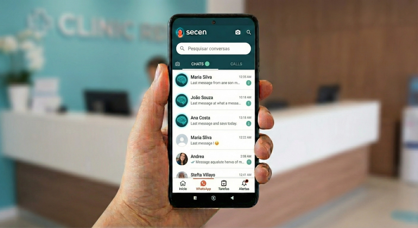 Interface de Chat da Secen Mobile